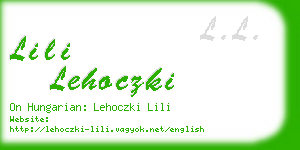 lili lehoczki business card